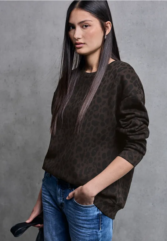 Loose Fit Leo Pullover dark auburn brown