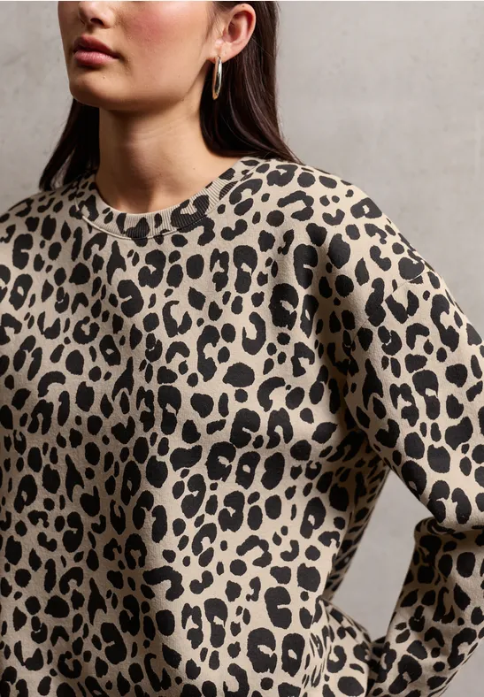 Trui met Loose Fit print null