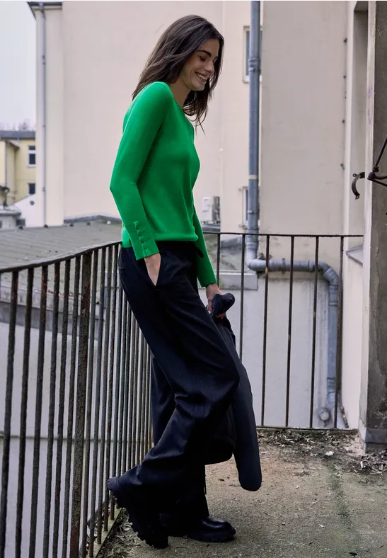 Pull en maille bold green