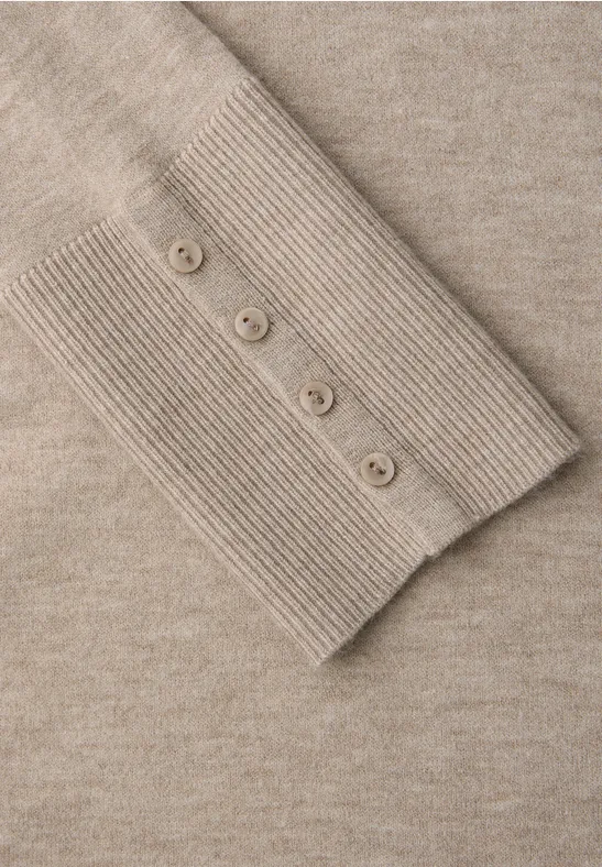 Pull en maille buffed beige mel.