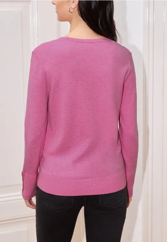 Strickpullover blazing berry mel.