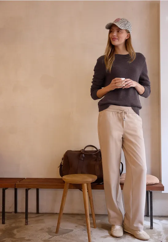 Pullover in Unifarbe plummy brown