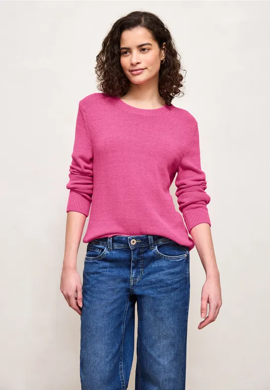 Pull-over en couleur unie blazing berry