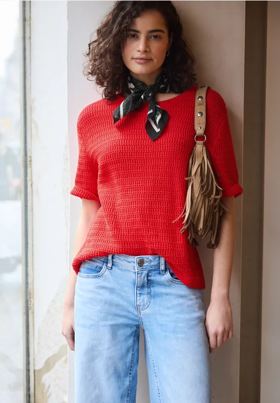 Trui met puntjes torch red