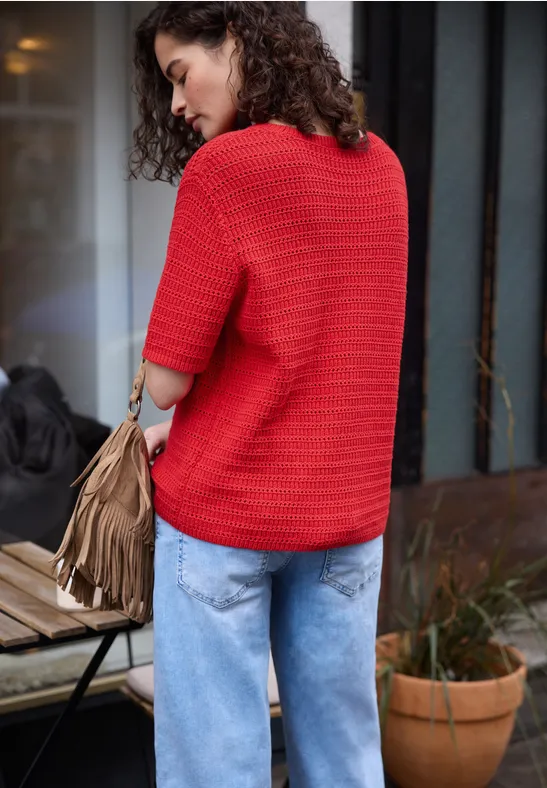 Trui met puntjes torch red