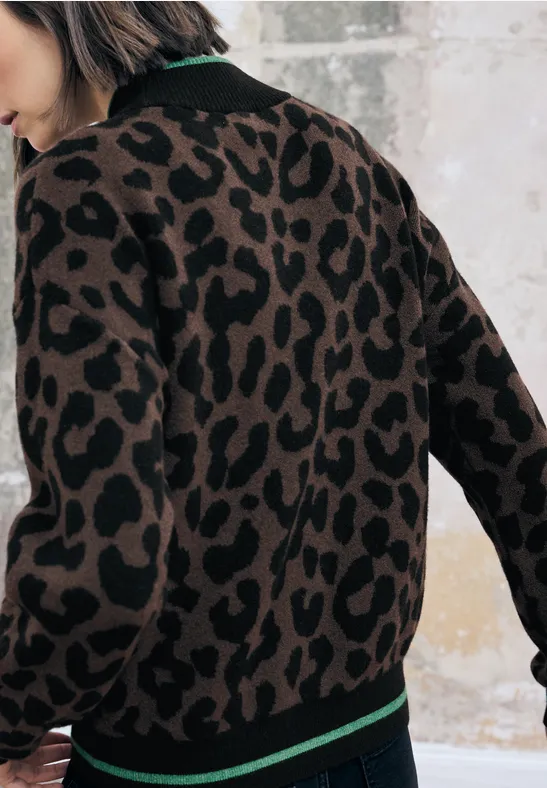 Leo Jacquard Pullover java brown