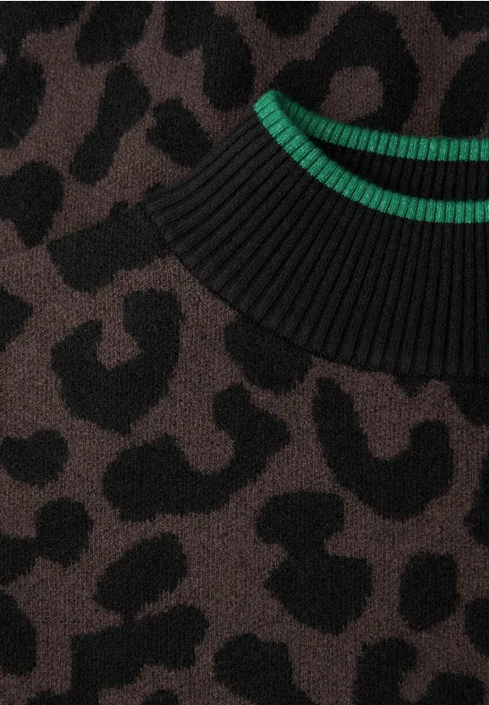 Leo Jacquard Pullover java brown