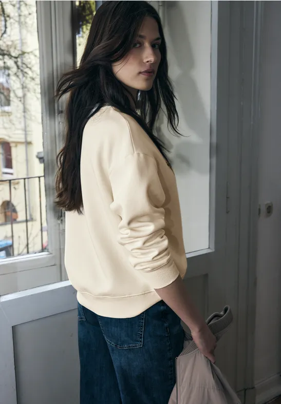 Loose Fit Sweatshirt soft beige