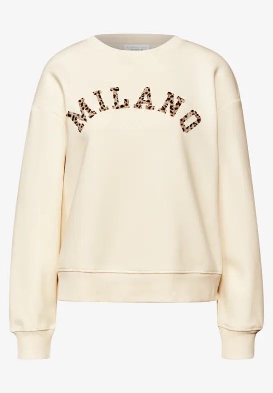 Loose Fit Sweatshirt soft beige