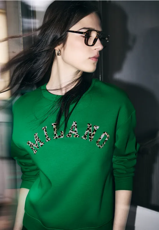 Loose Fit Sweatshirt bold green