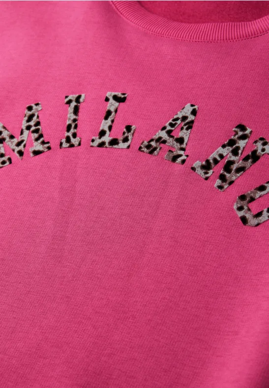 Loose Fit Sweatshirt dark candy pink