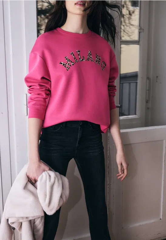 Loose Fit Sweatshirt dark candy pink
