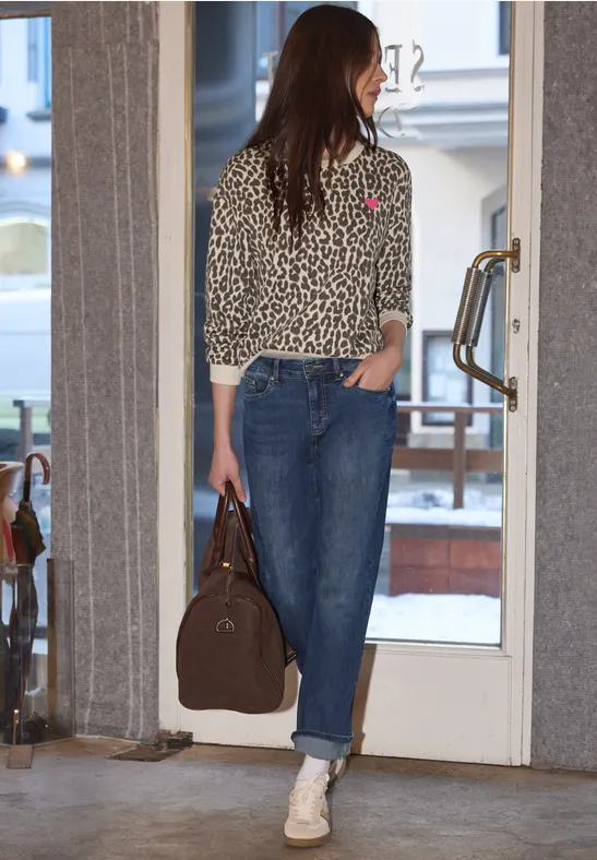 Sweat-shirt Léo light buffed beige