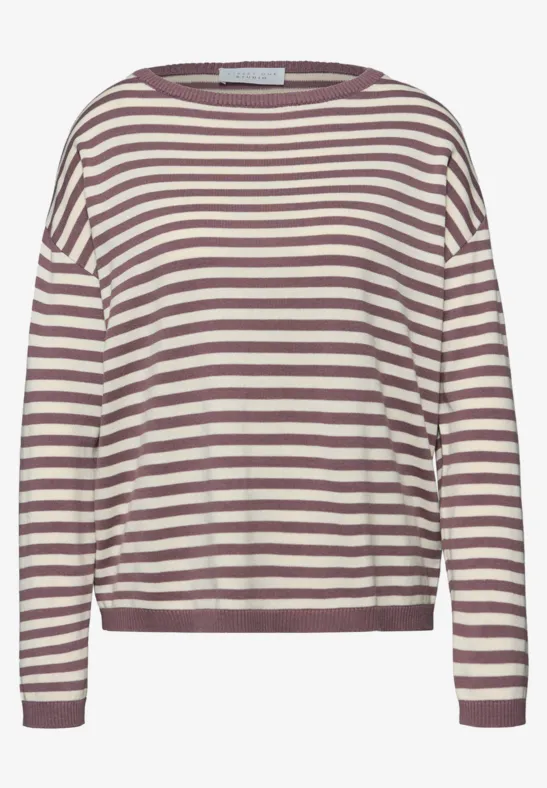 Gestreifter Pullover hazy rose
