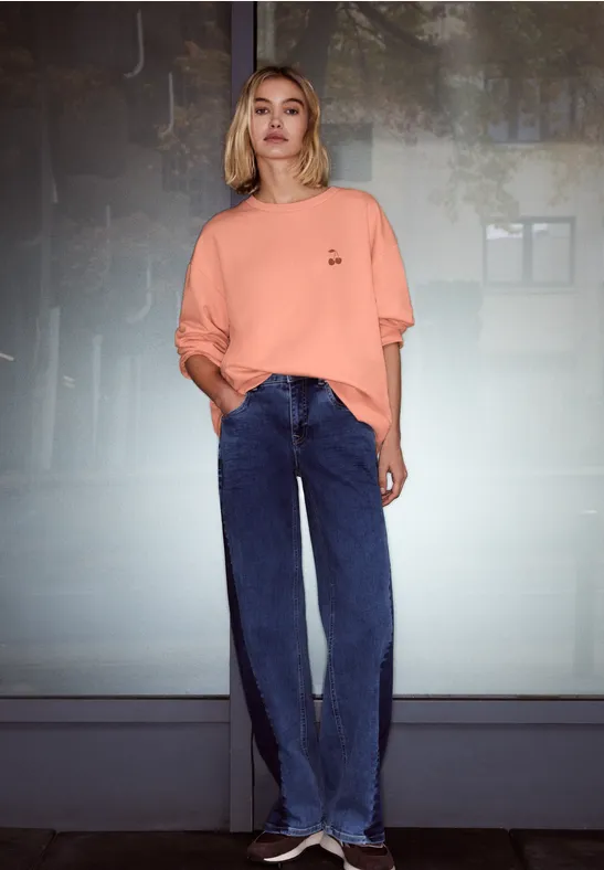 Sweat-shirt à manches longues avec backprint soft tangurine