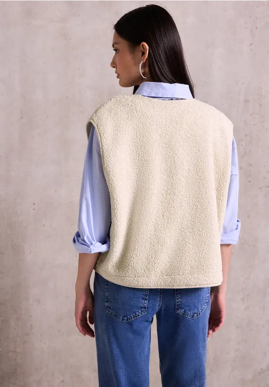 Wolloptik-Weste soft fawn beige