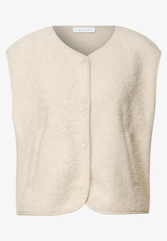Wolloptik-Weste soft fawn beige