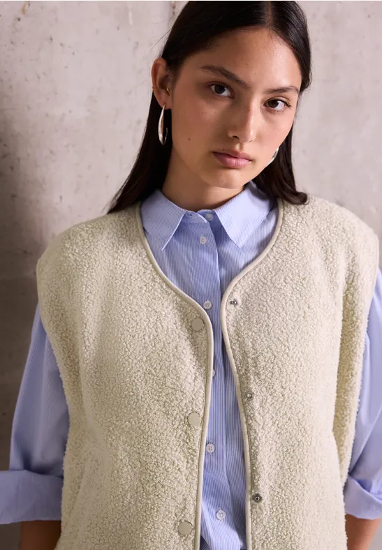 Wolloptik-Weste soft fawn beige