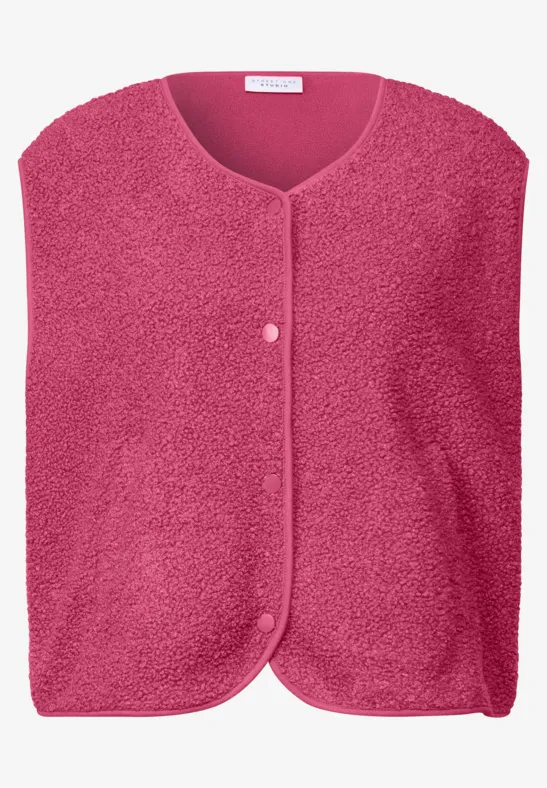 Wolloptik-Weste dark candy pink