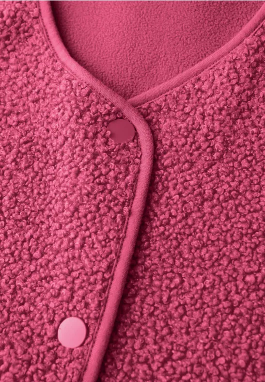 Wolloptik-Weste dark candy pink