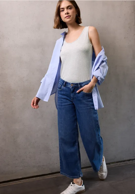 Basic Jersey-Top heather grey mel.
