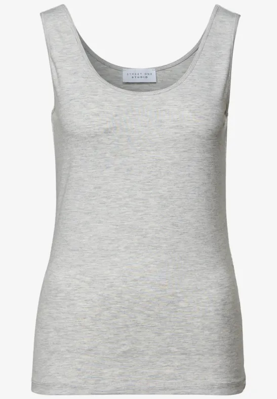 Basic Jersey-Top heather grey mel.