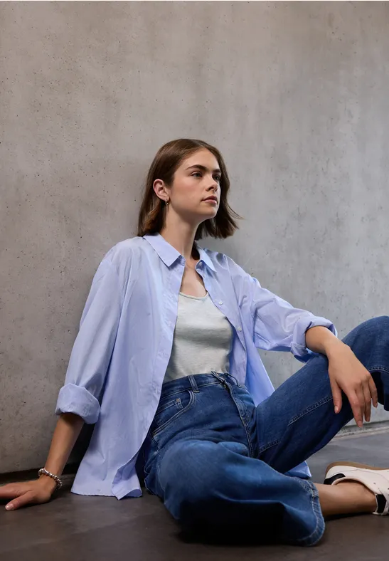 Basic Jersey-Top heather grey mel.