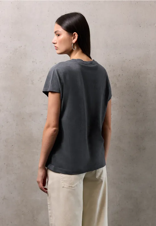 Shirt mit Schmucksteinen dusted grey