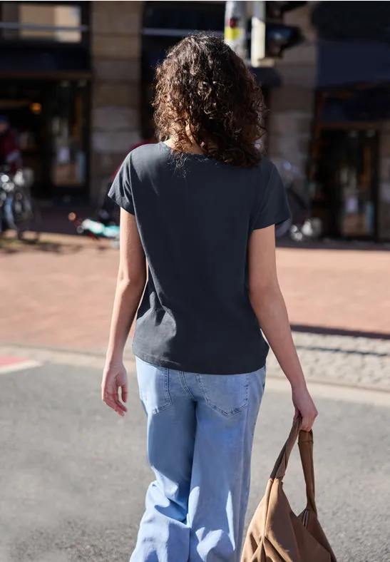 Chemise dropped shoulder avec détail de boutons midnight muse