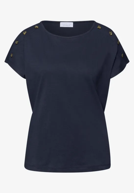 Chemise dropped shoulder avec détail de boutons midnight muse