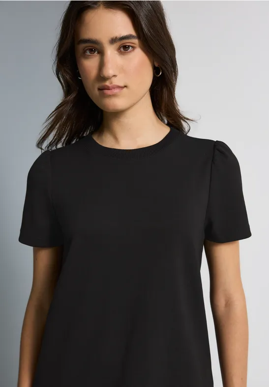 T-Shirt mit Puffärmeln Black