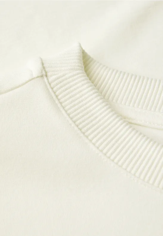 T-Shirt mit Puffärmeln off white