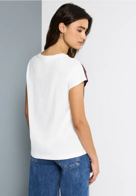 Shirt mit Print und Wording fudge red