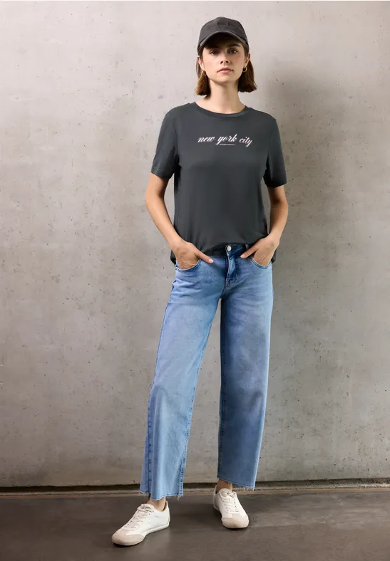 T-Shirt mit Wording shore grey