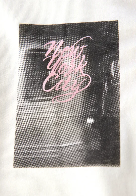 T-shirt avec photo imprimée off white