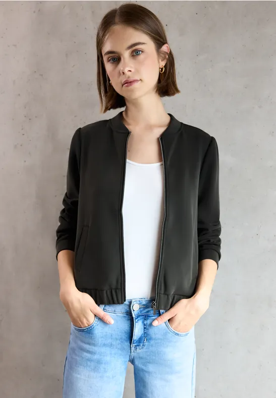 Silk Look Jacke industrial grey