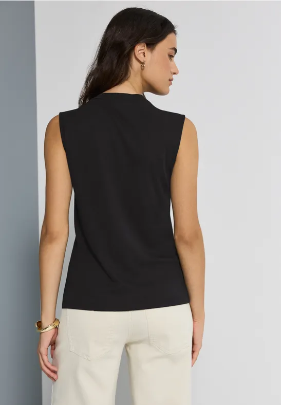 Top mit Turtleneck Black
