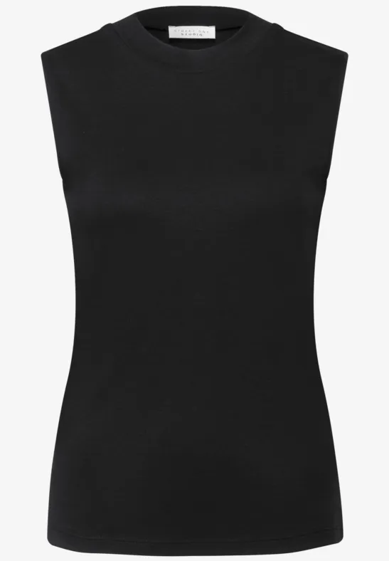 Top mit Turtleneck Black