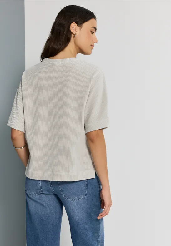 Cord T-Shirt cloud grey
