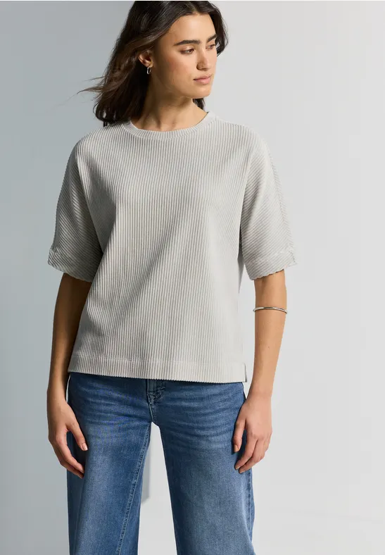 Cord T-Shirt cloud grey