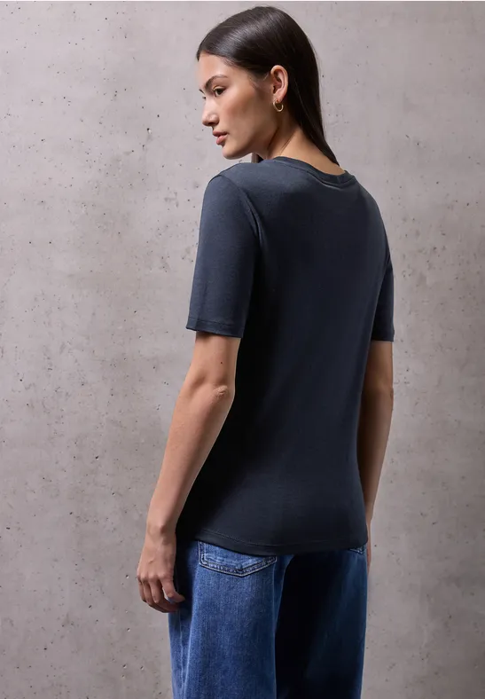 T-shirt à manches courtes basique deep blue
