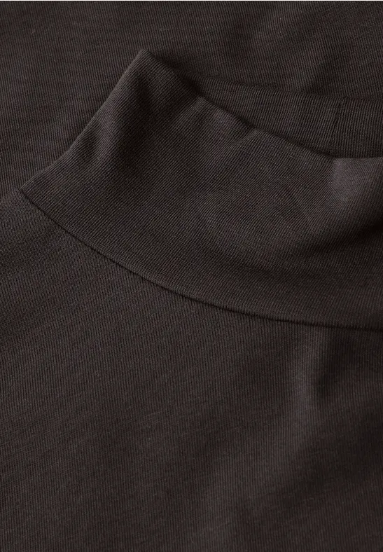 T-shirt à col tourbillon dark auburn brown
