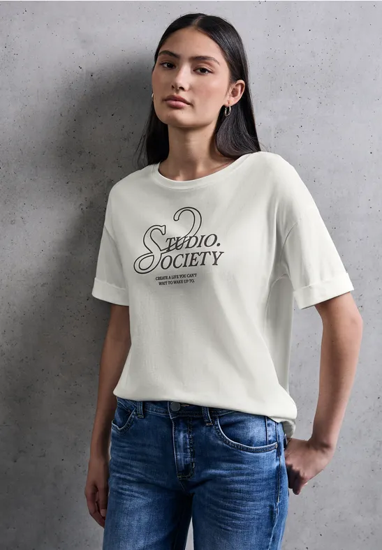 T-Shirt mit Wording off white