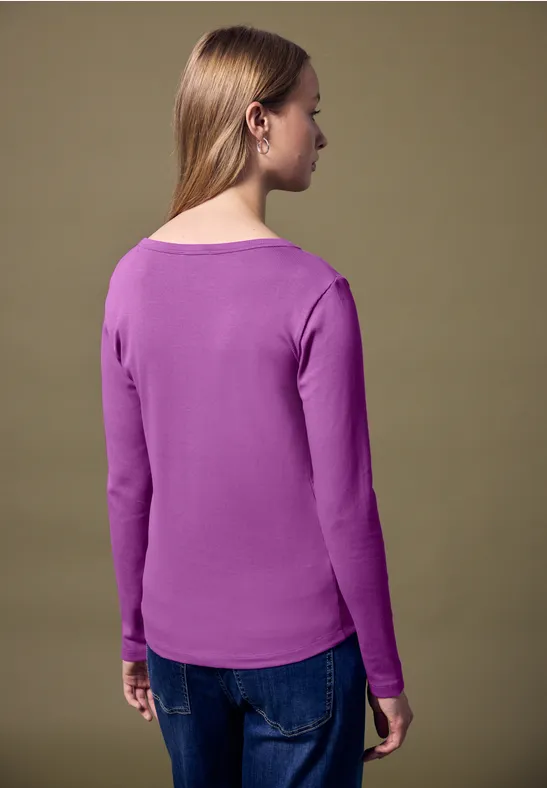 Geribd overhemd met knoopdetail floral pink
