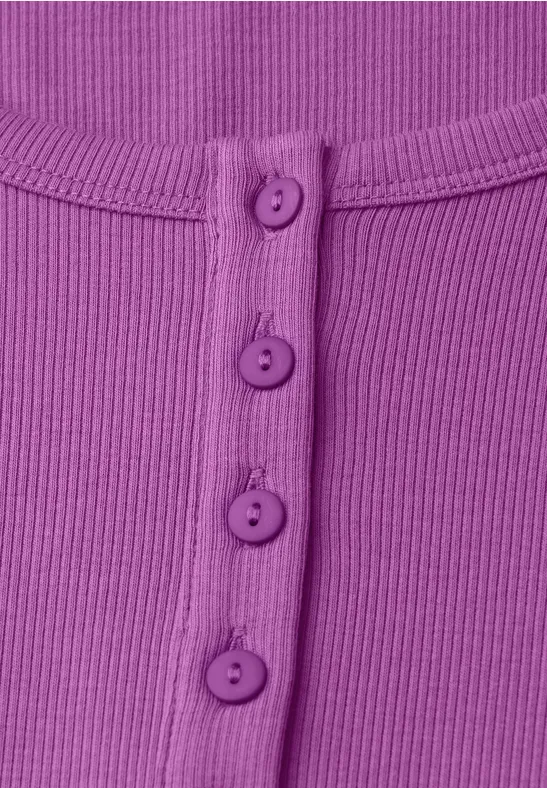 Geribd overhemd met knoopdetail floral pink