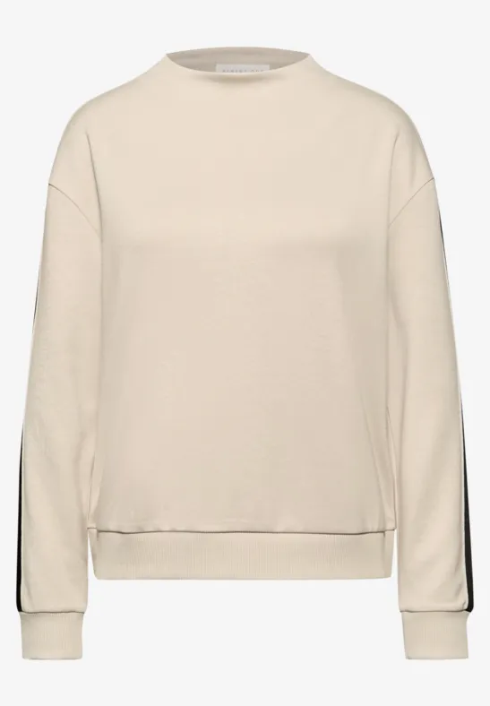 T-shirt à rayures accentuées Soft Fawn Beige