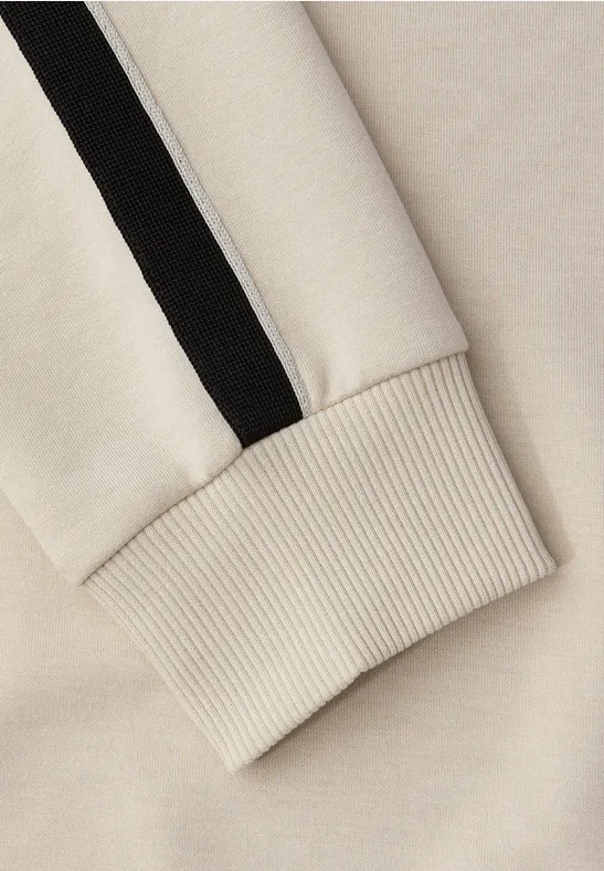 T-shirt à rayures accentuées Soft Fawn Beige