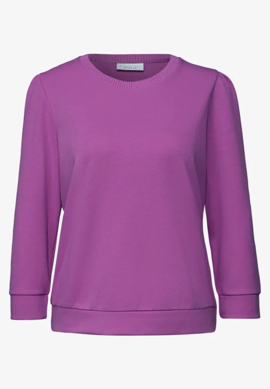 Shirt mit Raffung floral pink