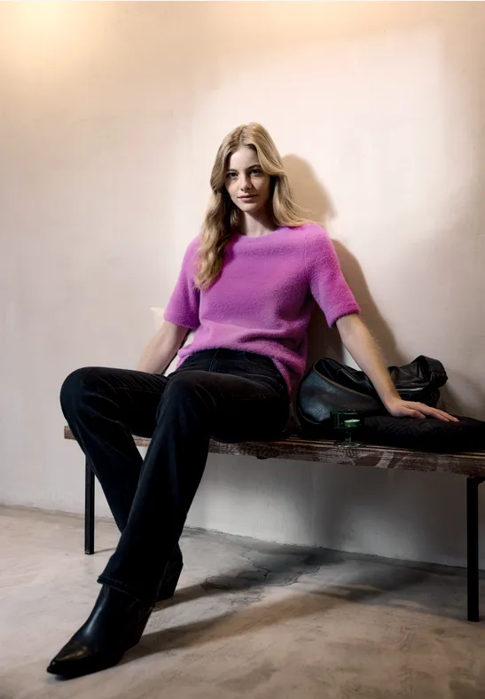 Kuscheliges Basic Shirt floral pink