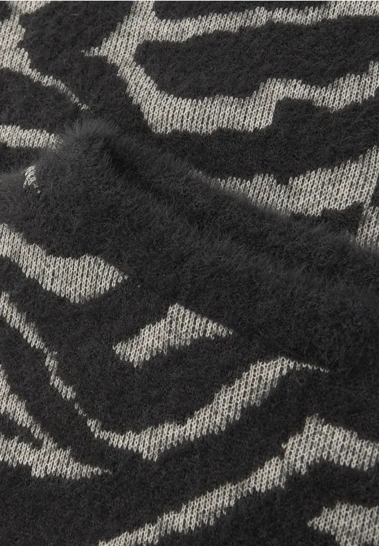 Gemustertes Shirt deep ash grey